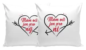 Sada polštářů Mám oči jen pro něj / pro ni