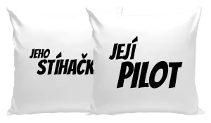 Sada polštářů Jeho stíhačka / Její pilot