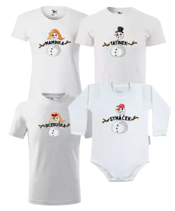 Rodinná vánoční sada sněhulák