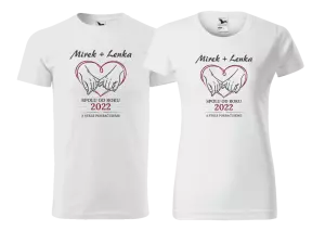 Sada triček pro páry Spolu od roku a stále pokračujeme