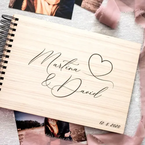 Drevený album s krúžkovou väzbou