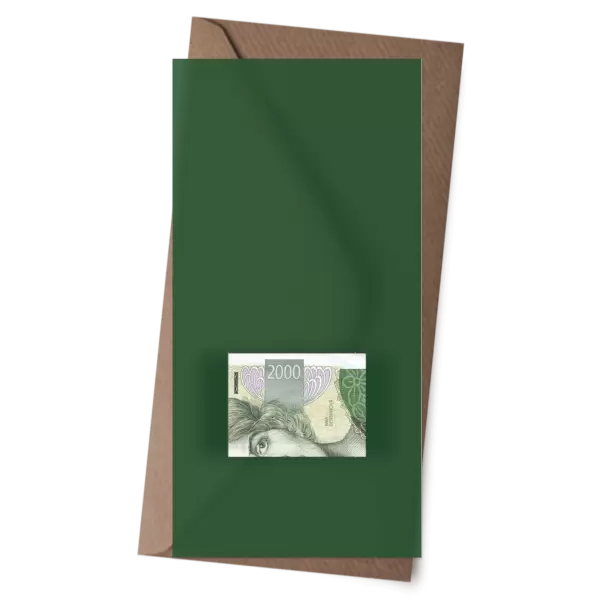 Vlastní návrh Plexi blahopřání s penězi