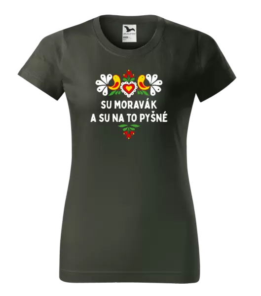 Dámské tričko Su Moravák a su na to pyšné.