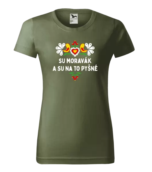 Dámské tričko Su Moravák a su na to pyšné.