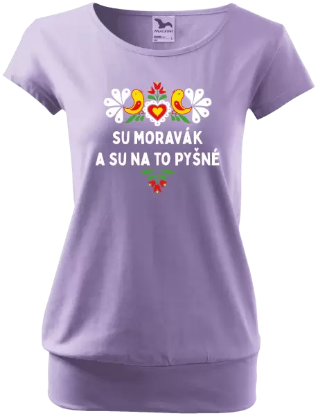 Dámské tričko Su Moravák a su na to pyšné.