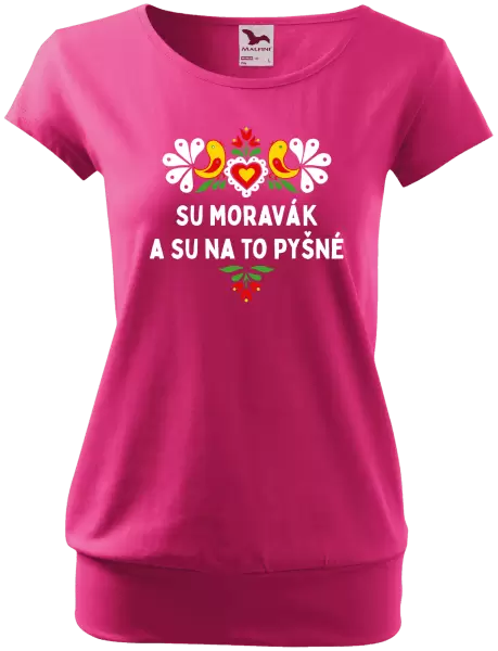 Dámské tričko Su Moravák a su na to pyšné.