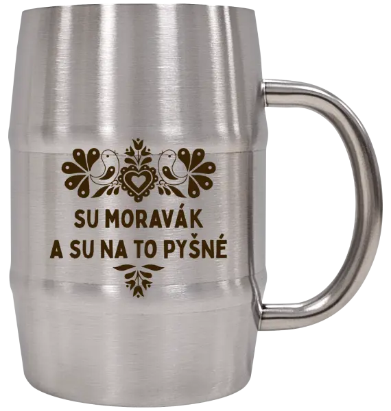 Nerezový chladicí půllitr Su Moravák a su na to pyšné.