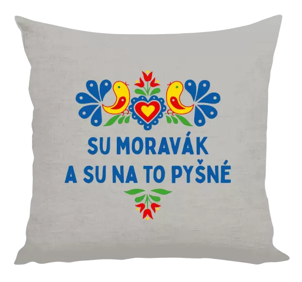 Polštář Su Moravák a su na to pyšné.