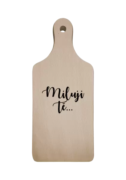 Prkénko Miluji tě - nápis 2
