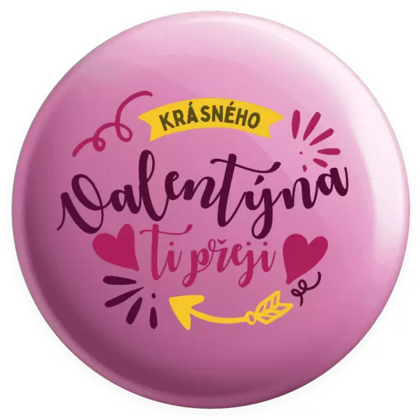 Placka Krásného Valentýna ti přeji
