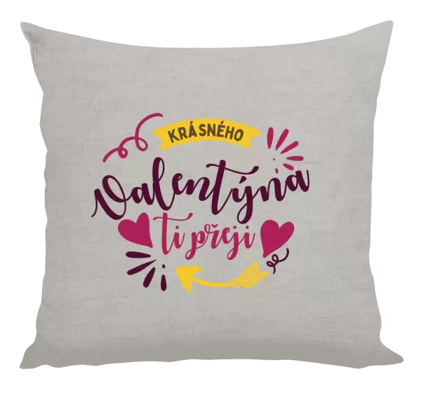 Polštář Krásného Valentýna ti přeji