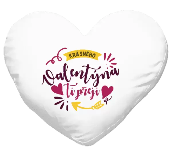Polštář Krásného Valentýna ti přeji