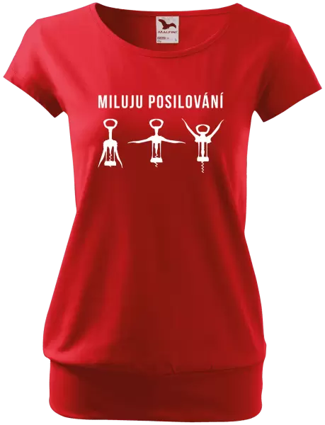 Dámské tričko Miluju posilování