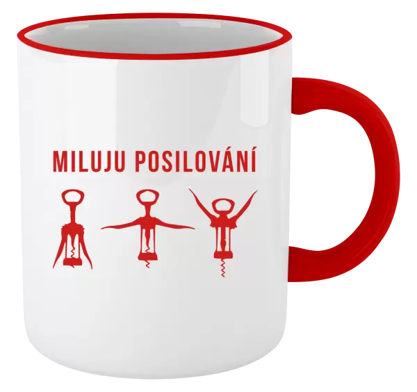 Hrnek Miluju posilování