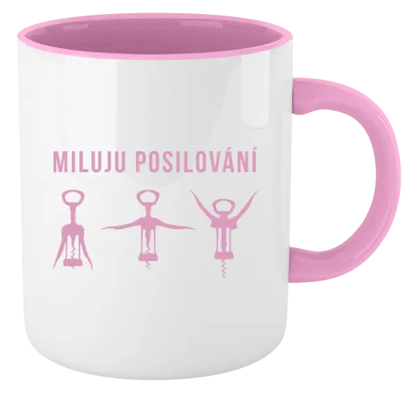 Hrnek Miluju posilování