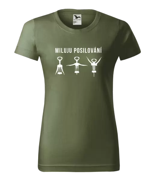 Dámské tričko Miluju posilování