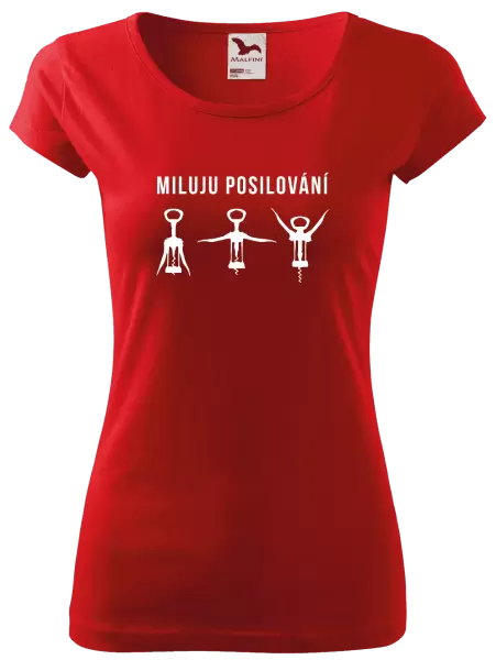 Dámské tričko Miluju posilování