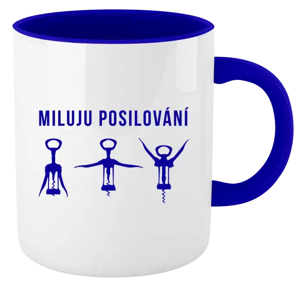 Hrnek Miluju posilování