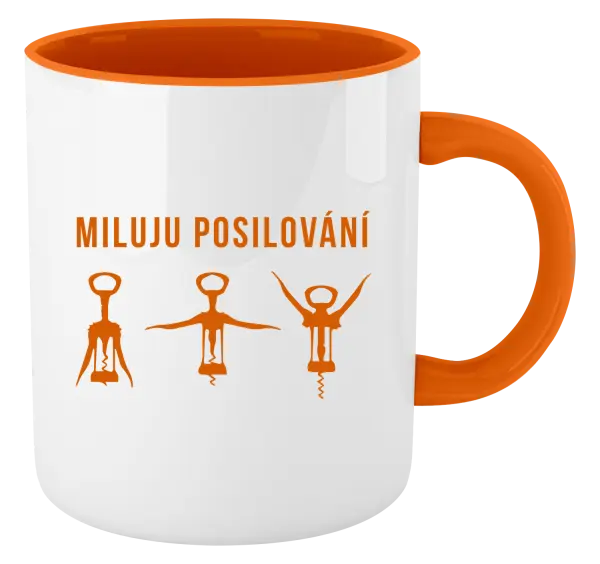 Hrnek Miluju posilování