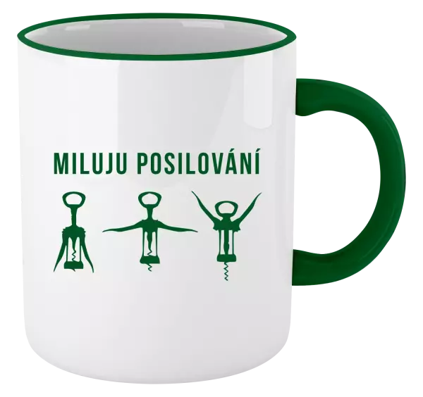 Hrnek Miluju posilování