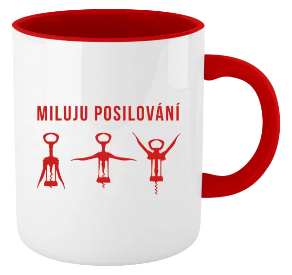 Hrnek Miluju posilování