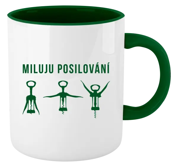 Hrnek Miluju posilování