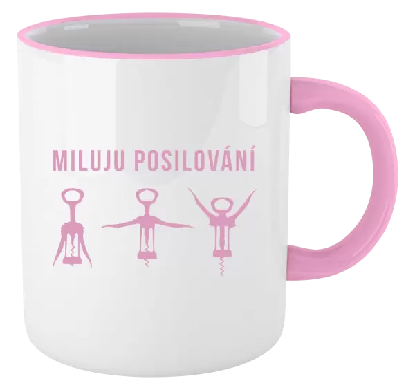 Hrnek Miluju posilování