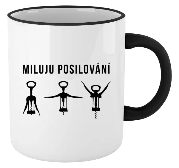 Hrnek Miluju posilování