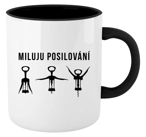 Hrnek Miluju posilování