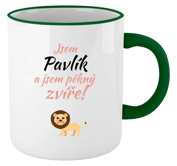 Hrnek Jsem jméno a jsem pěkný zvíře! Lev