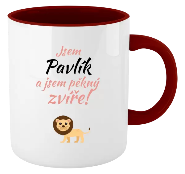 Hrnek Jsem jméno a jsem pěkný zvíře! Lev