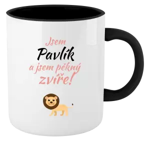 Hrnek Jsem jméno a jsem pěkný zvíře! Lev