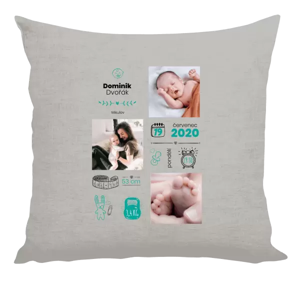 Polštář Narození kluka
