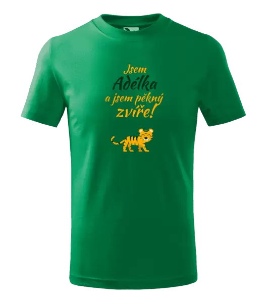 Dětské tričko Jsem jméno a jsem pěkný zvíře! Tygr