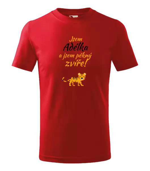 Dětské tričko Jsem jméno a jsem pěkný zvíře! Tygr