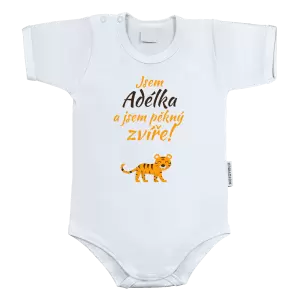 Dětské body Jsem jméno a jsem pěkný zvíře! Tygr