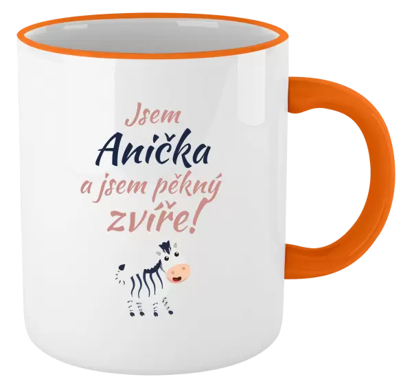 Hrnek Jsem jméno a jsem pěkný zvíře! Zebra