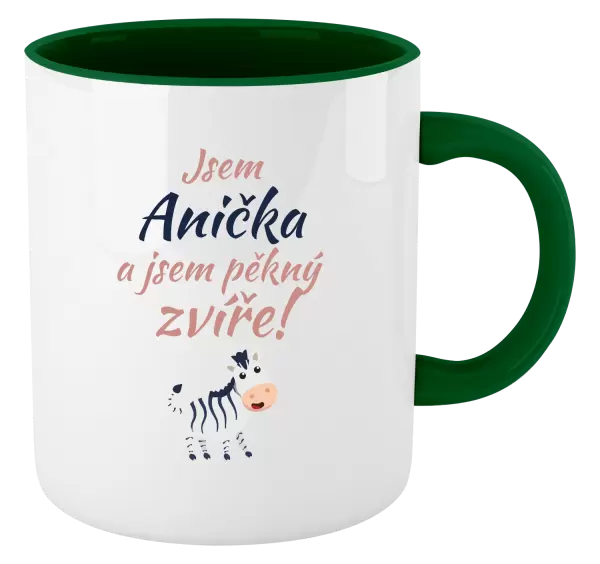 Hrnek Jsem jméno a jsem pěkný zvíře! Zebra