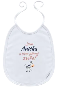 Dětský bryndák Jsem jméno a jsem pěkný zvíře! Zebra