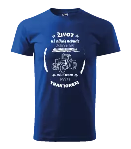 Pánské tričko Malfini Basic Život už nebude jako dřív, až tě svezu svým traktorem