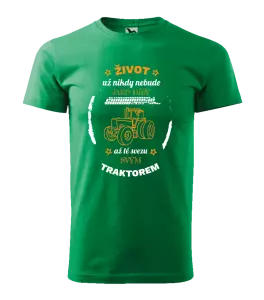 Pánské tričko Malfini Basic Život už nebude jako dřív, až tě svezu svým traktorem
