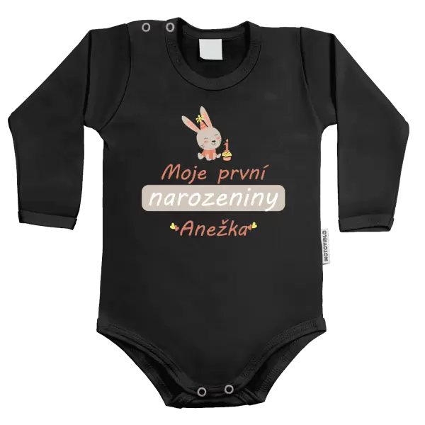 Dětské body První narozeniny - Zajíček, se jménem