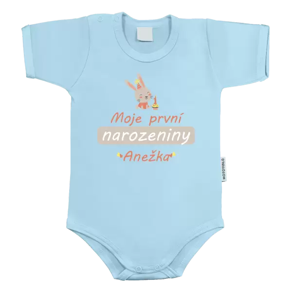 Dětské body První narozeniny - Zajíček, se jménem