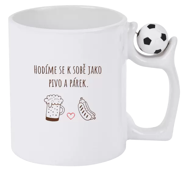 Hrnek Hodíme se k sobě jako pivo a párek