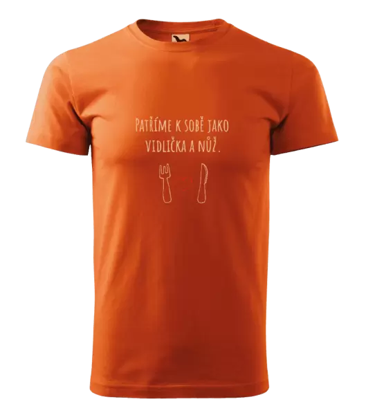 Pánské tričko Patříme k sobě jako vidlička a nůž