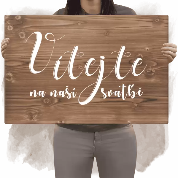Dřevěná uvítací cedule JOLANA