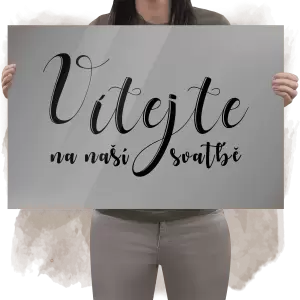 Plexi uvítací cedule JOLANA