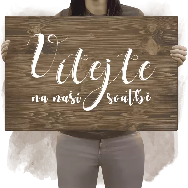 Dřevěná uvítací cedule JOLANA