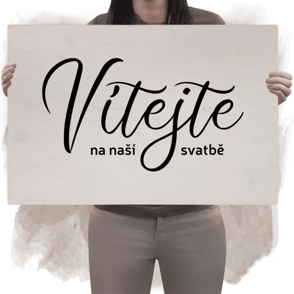 Dřevěná uvítací cedule ZLATA