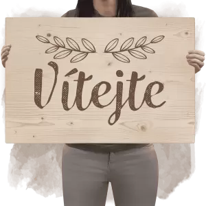 Dřevěná uvítací cedule PAVLINA